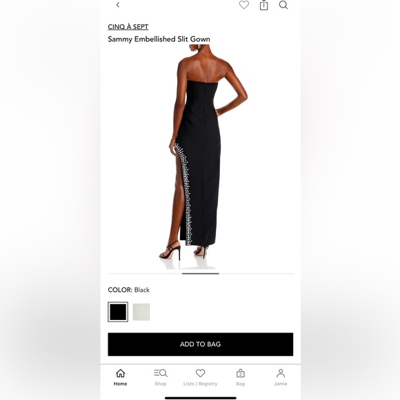 Black Cinq a sept Sammy Gown - size 6 - Picture 2 of 11